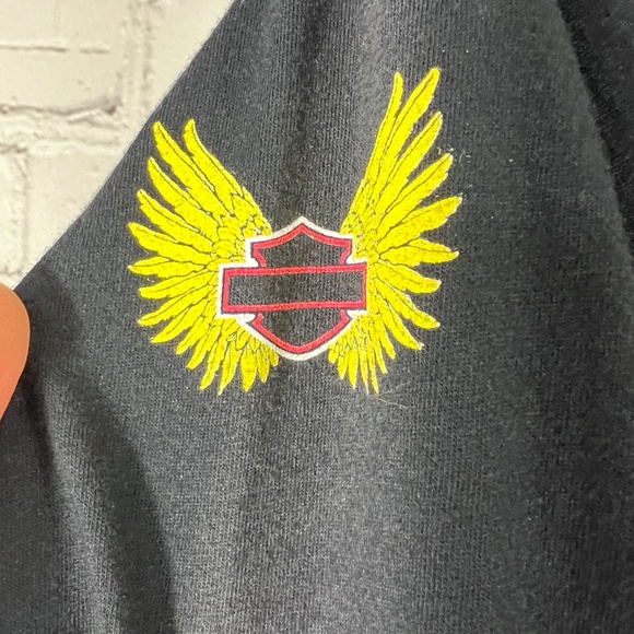 🏍 |•HARLEY-DAVIDSON•| Black Long Sleeve Top St. Cloud Minnesota - Picture 7 of 16